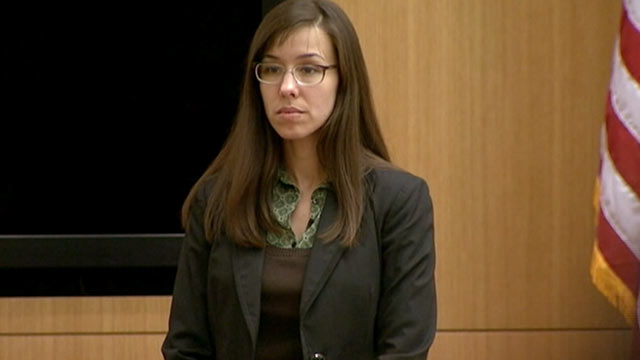 PHOTO: Jodi Arias stands in court, Feb. 6, 2013.