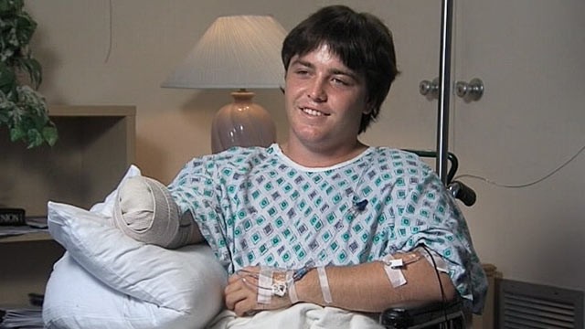 PHOTO: Kaleb Langdale lost his arm in an alligator attack in Moore Haven, Fla., July 9, 2012.