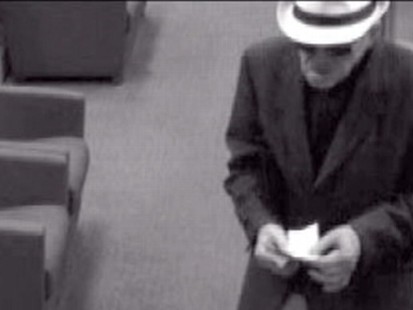 Video: Calf. geezer bandit strikes again.
