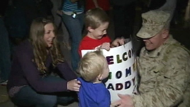 VIDEO: Third battalion receives emotional welcome home from anxious family members.