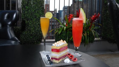PHOTO: The Kimberly Hotel in New York City is offering a special Rainbow ice cream cake just in time for fourth of July week.