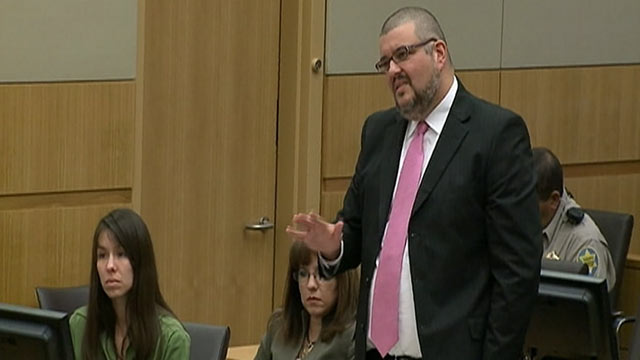 PHOTO: Attorney Kirk Nurmi stands during Jodi Ariass trial in Maricopa County Superior Court in Phoenix, Jan. 17, 2013.