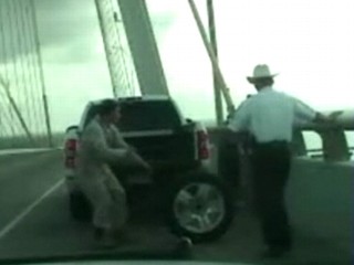 Close Call! Cop Dodges Runaway Tire