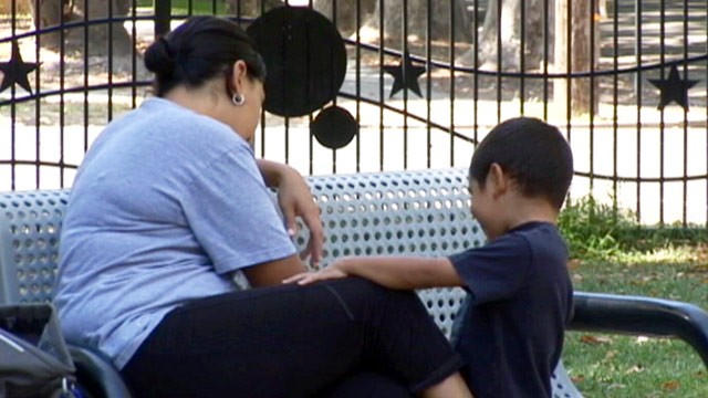 PHOTO: Babysitter with child in California