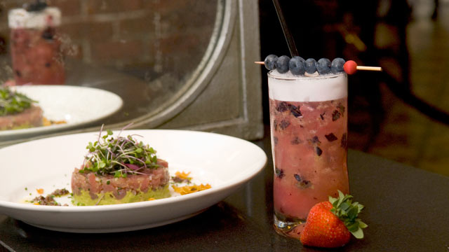 PHOTO: Lavo's Limonata Azzura higball cocktail is seen here.