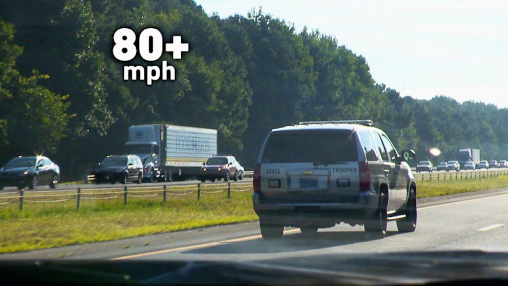 PHOTO: Speeding law enforcement vehicle