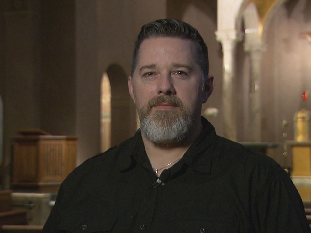 DJ Williams is shown here in St. Annes Catholic Church in Houston, the same church where he was found as an infant in the nativity scene in 1971.