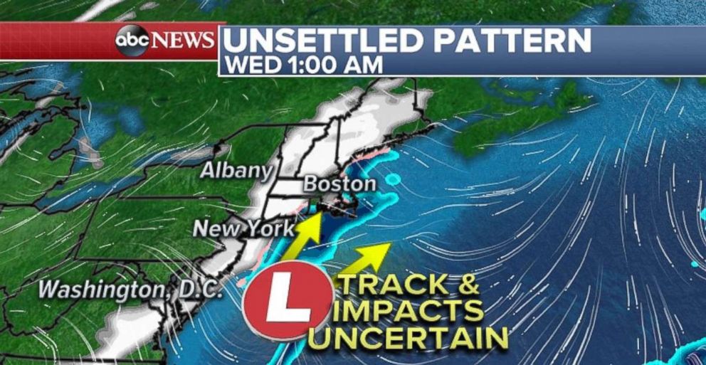 PHOTO: Theres an unsettled pattern heading to the Northeast mid-week.