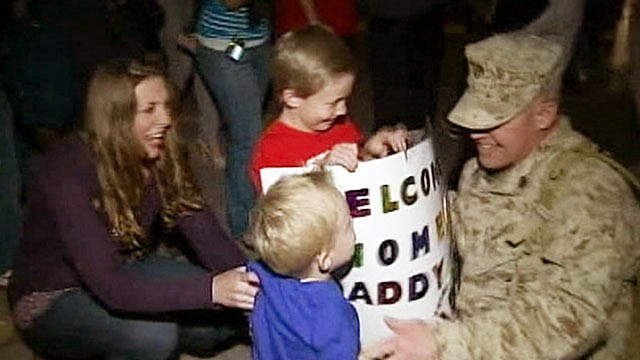 PHOTO: The Marine 3-5 battalion returned last week from an eight-month deadly deployment in Afghanistan, but their overall rates of combat stress were no worse than other units.
