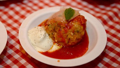 PHOTO: Casanonna served their special Meatball during the Wine and Food Festival's Meatball Madness, New York City, Oct. 12, 2012.