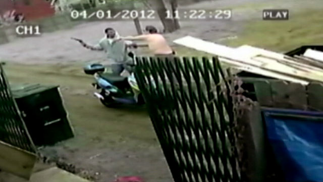 PHOTO: Timothy Gramza fends off an armed robber for several minutes and even gets shot, but wont back down.