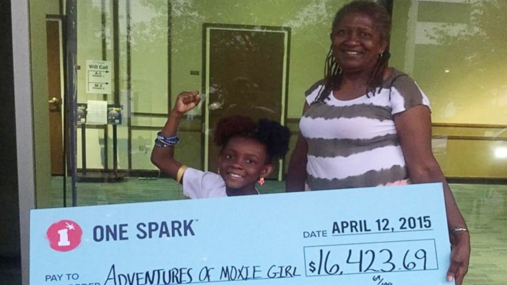PHOTO: Natalie McGriff won $16k with the comic book "The Adventures of Moxie Girl", that she created with her mom, Angie Nixon.