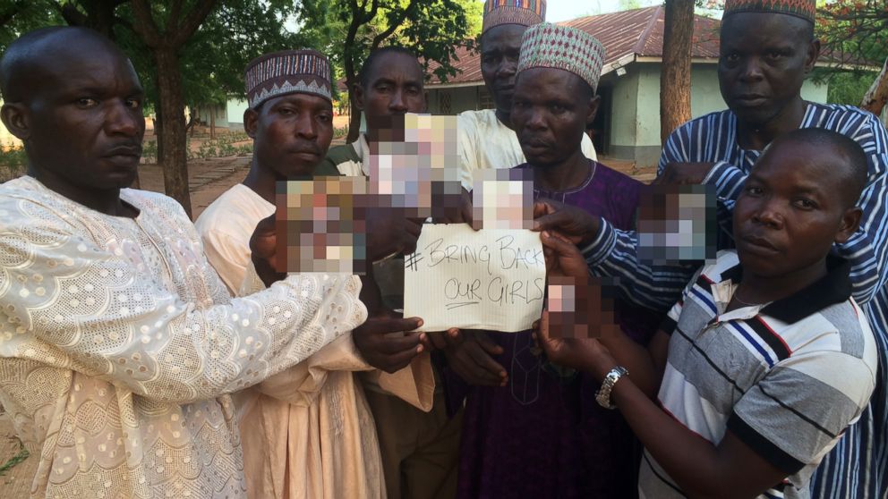 PHOTO: A group of desperate fathers, brothers and uncles whose girls were among those kidnapped a month ago spoke to ABC News in the north-eastern town of Yola, Nigeria.