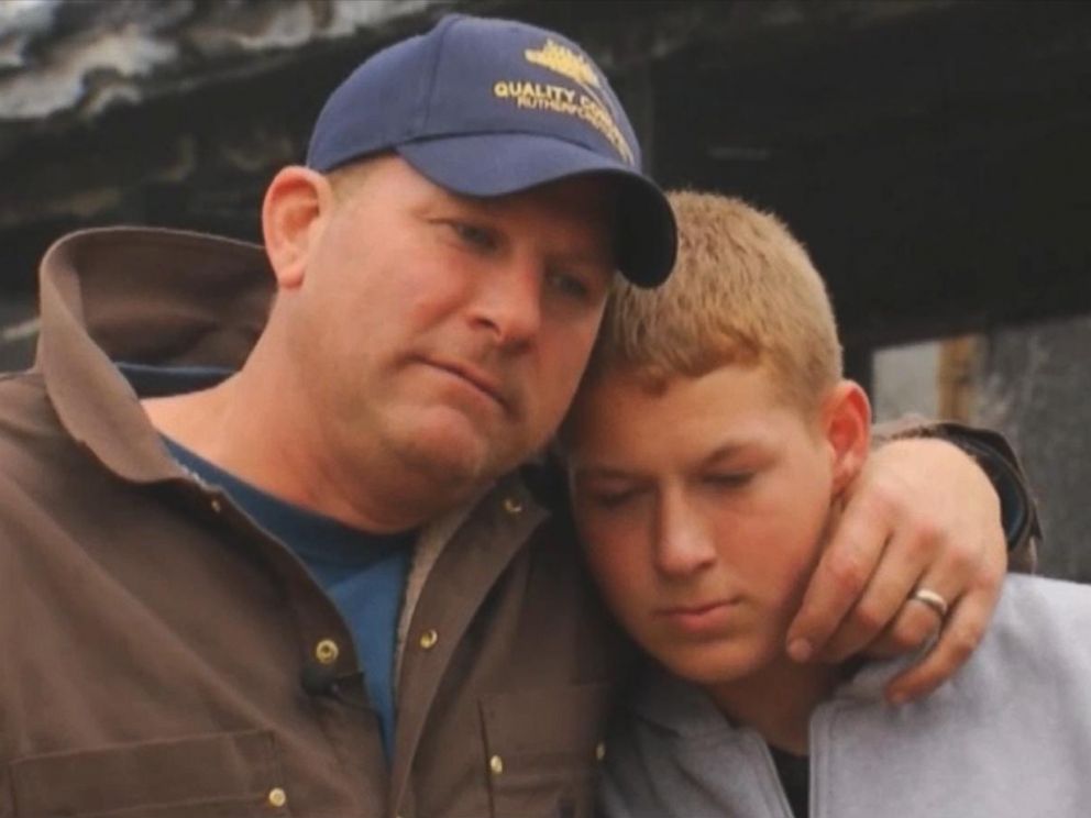PHOTO: Jeb Luken, 14, helped his brothers escape after a fire engulfed their home in the middle of the night.