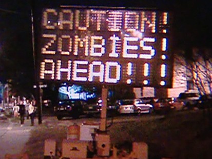 VIDEO: Hackers alter traffic signs in Texas to warn of zombies.