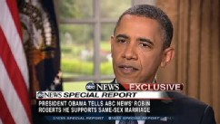 PHOTO: President Barack Obama became the first president to endorse same-sex marriage in a television interview with ABC anchor Robin Roberts, May 9, 2012.
