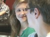 A picture of a college couple.
