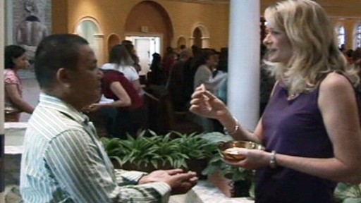 VIDEO: Swine flu precautions during church mass