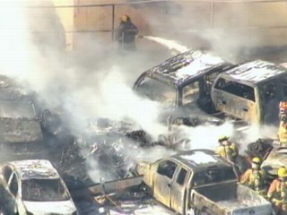 3 Killed, Cars Charred in Small Plane Crash