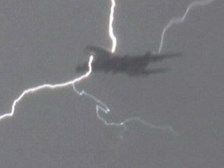 Lightning Strikes Plane