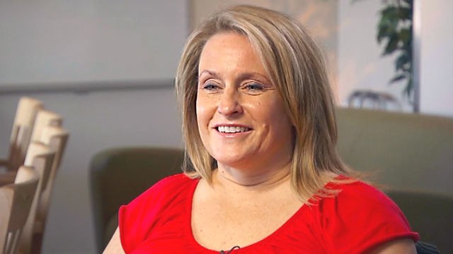 PHOTO: Roseann Sdoia, seen during an interview with "20/20," is hoping to meet the man she said saved her life after the Boston Marathon Bombing.
