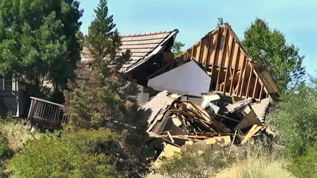PHOTO: Several homes in Lakeside Heights, California have become abandoned due to them sinking into the ground, May 13, 2013.