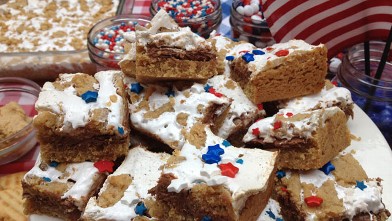 PHOTO: S'mores bars, seen here, can be a fun treat away from the campfire.