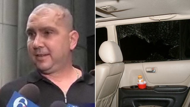 PHOTO: Thomas Tinko was driving with his daughter in his SUV when another driver shot into the vehicle, shattering glass and hitting him father in the head