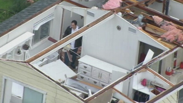 VIDEO: Homes and buildings damaged in aftermath of powerful twisters.