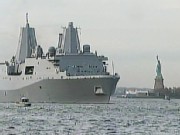 USS New York Steams Into Big Apple