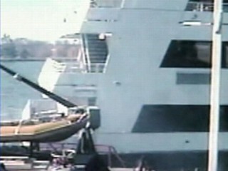 Out-of-control Ship Crashes