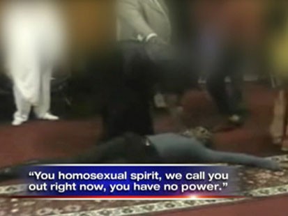 Video: Church performs apparent gay exorcism.