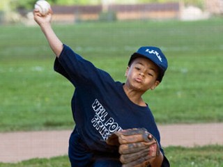 Kid Pitcher Too Fast to Play