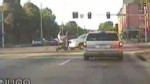 VIDEO: A moped rider in Iowa walks away with bruises after being hit by a pickup truck.