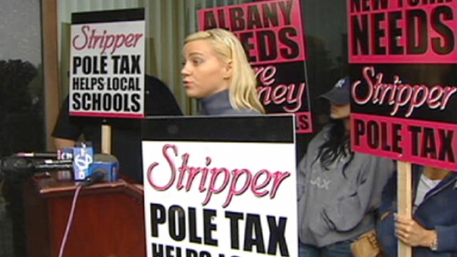 VIDEO: A N.Y. strip club manager wants to institute a pole tax to aid local schools.