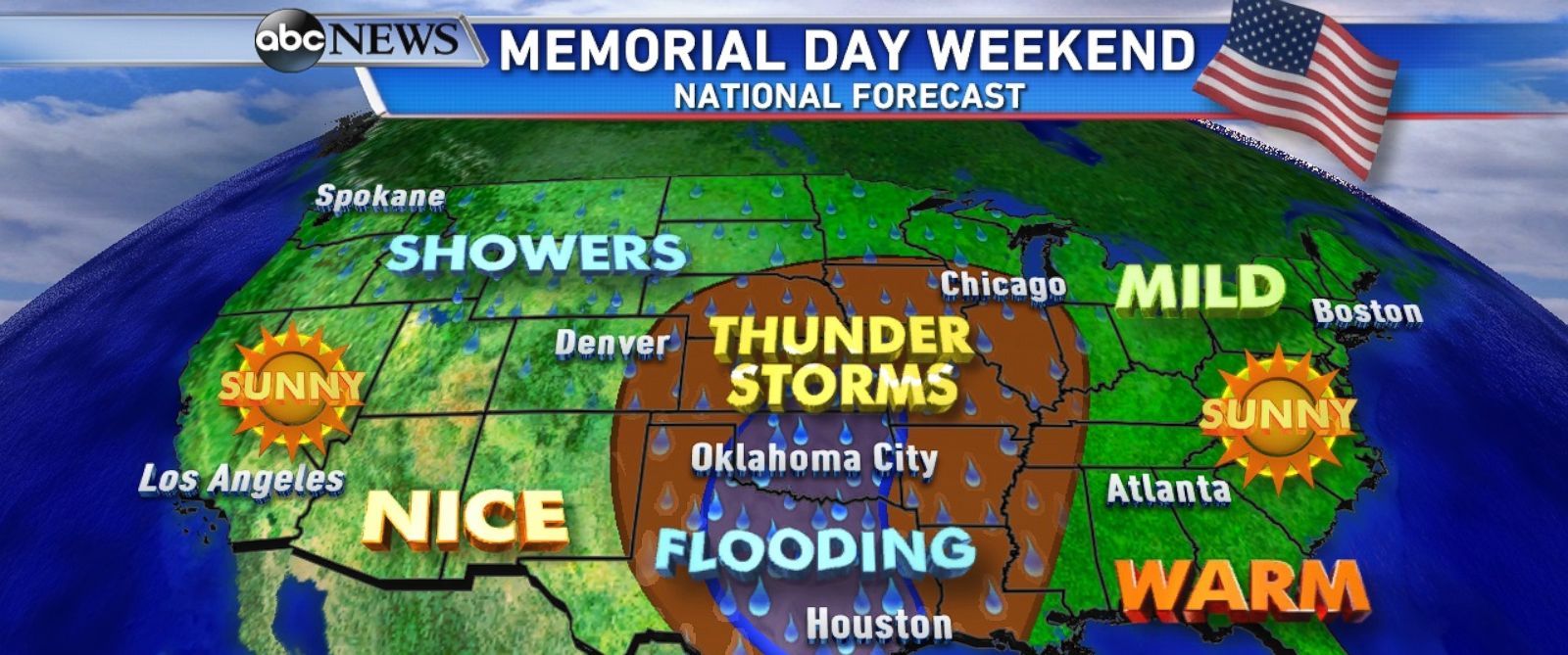 Flooding, Storms to Threaten Central US over Memorial Day Weekend ABC