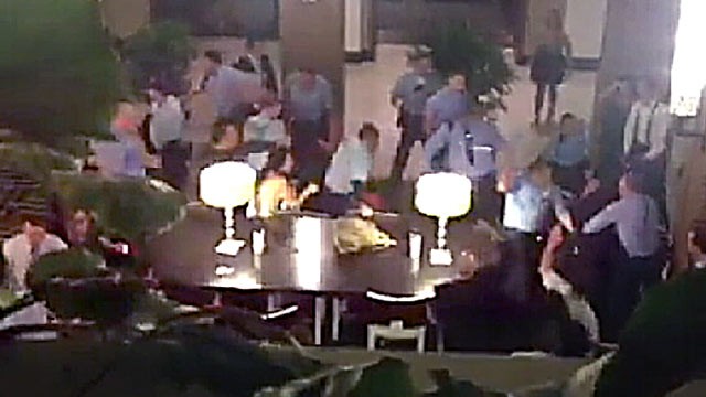 PHOTO: Philadelphia police are investigating a violent brawl inside a hotel between guests of two different wedding parties.