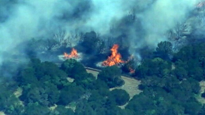 VIDEO: Palo Pinto County is evacuated as fires consume area the size of Rhode Island.