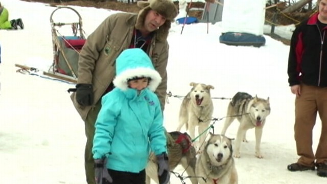 VIDEO: Sophia Galavan left her Florida home to play on a snow-covered mountain in Maine.