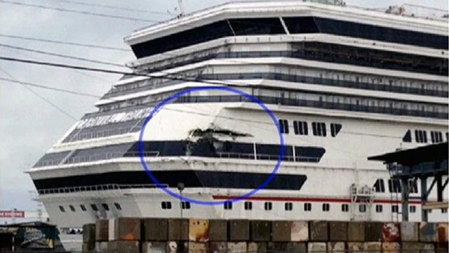 PHOTO: Hole in stern of Carnival Triumph