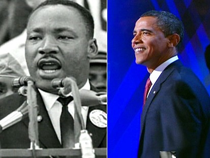 Dr. Martin Luther King and Sen. Barack Obama