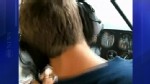 VIDEO: A passenger screams after the pilot pretends to faint while flying his plane.