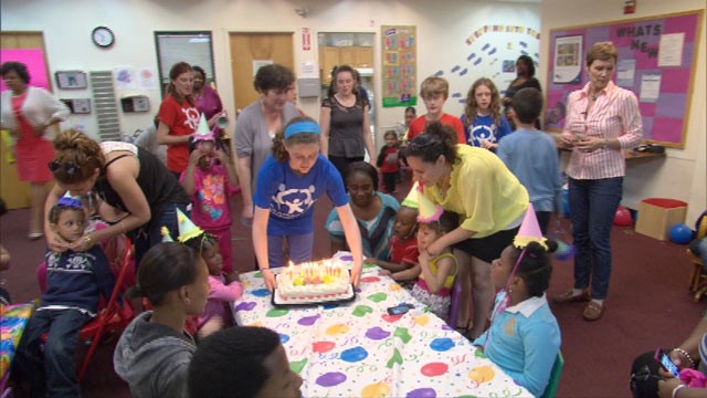 PHOTO: A party thrown by Birthday Wishes, who provides birthday parties for homeless children in Mass., R.I, and Long Island, N.Y.