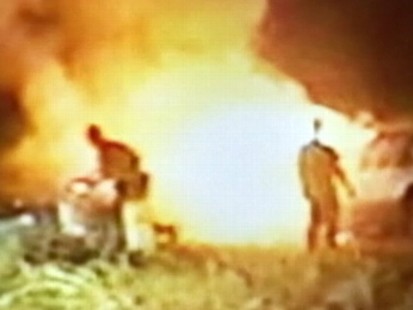 VIDEO: Three sheriffs deputies in Georgia rescue a man from his burning car.