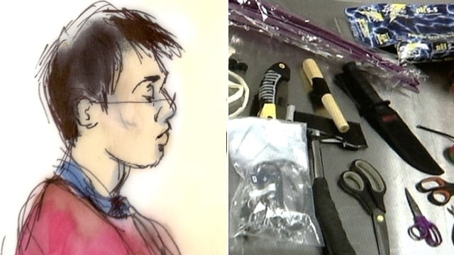 PHOTO: Yongda Huang Harris was arrested at Los Angeles International Airport, Oct. 5, 2012, after an officer found a smoke grenade and several weapons in his luggage.