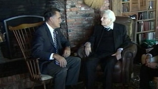 VIDEO: Reclassification follows Mitt Romneys visit to the 93-year-old evangelists home.