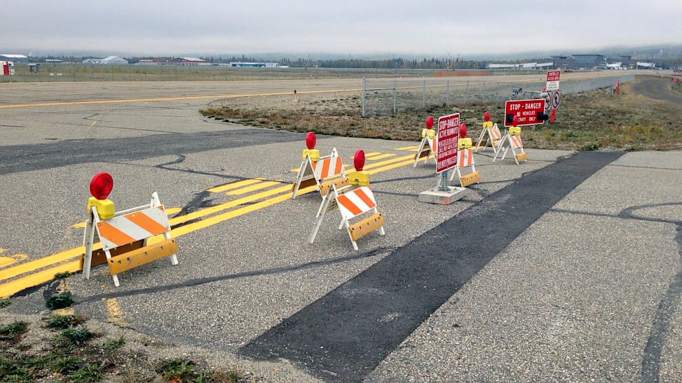 PHOTO: A glitch in the Apple Maps app on newer iPhones and iPads guides people up to this runway at Fairbanks International Airport instead of the proper route to the terminal.