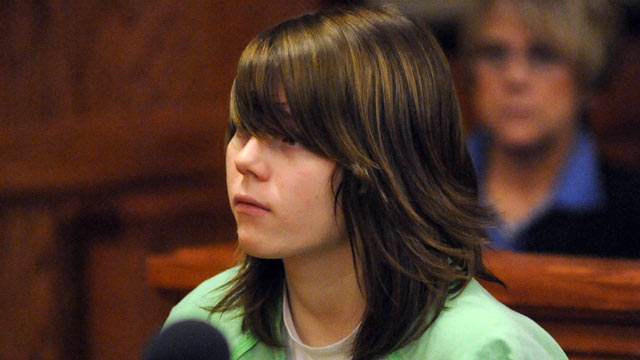 PHOTO: Alyssa Bustamante, 15, listens during a brief hearing where her attorney entered not guilty pleas on her behalf to charges of armed criminal action and first-degree murder in Cole County Circuit Court in Jefferson City, Mo., Dec. 8, 2009.