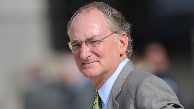 PHOTO: Athletic Director Jack Swarbrick of the Notre Dame Fighting Irish looks on from the sideline before a college football game, Sept. 24, 2011 in Pittsburgh.