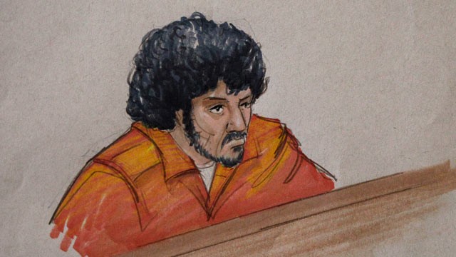 PHOTO: In this courtroom sketch, 18-year-old Adel Daoud, appears before Federal Court Judge Arlander Keys, Sept. 17, 2012, in Chicago.
